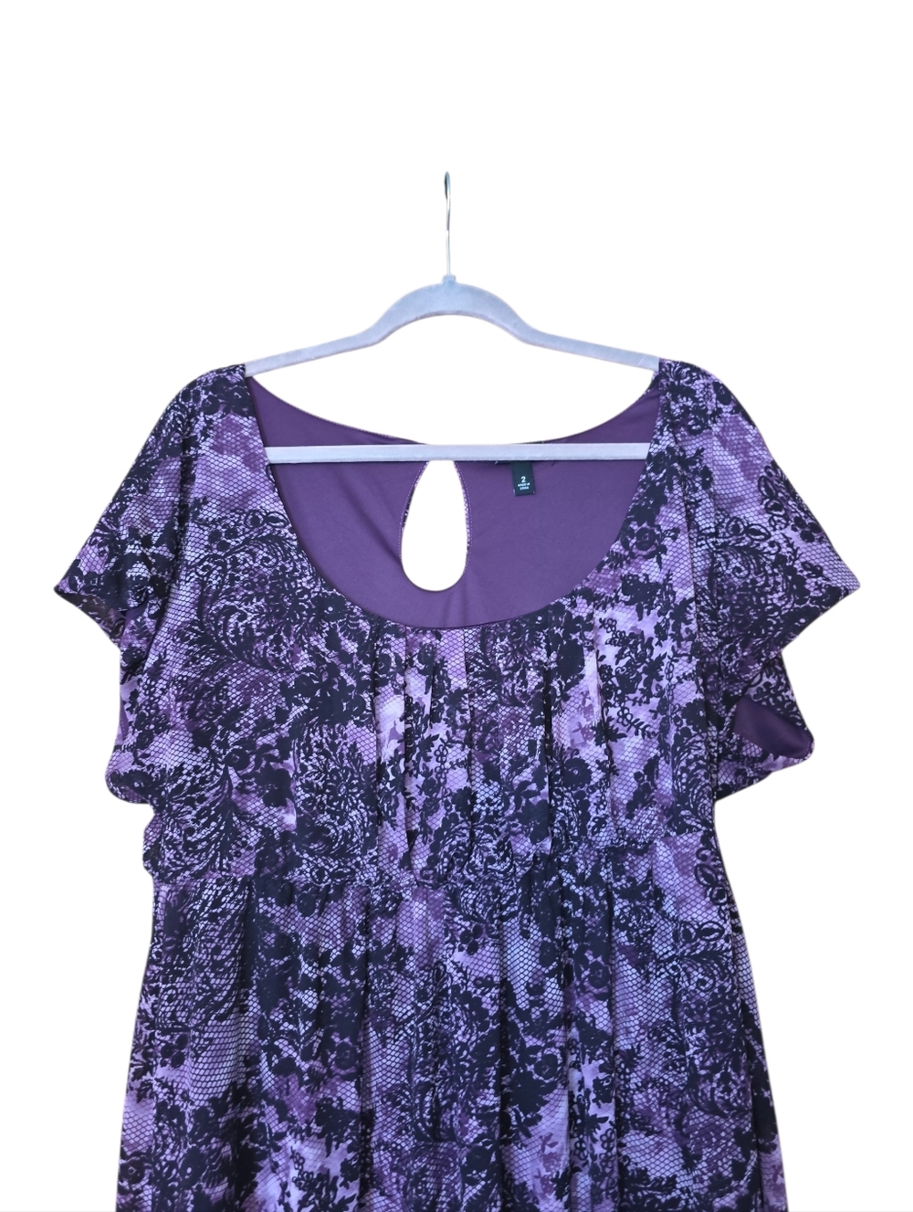 Torrid Purple Black Scoop Neck Dress - Picture 2 of 5